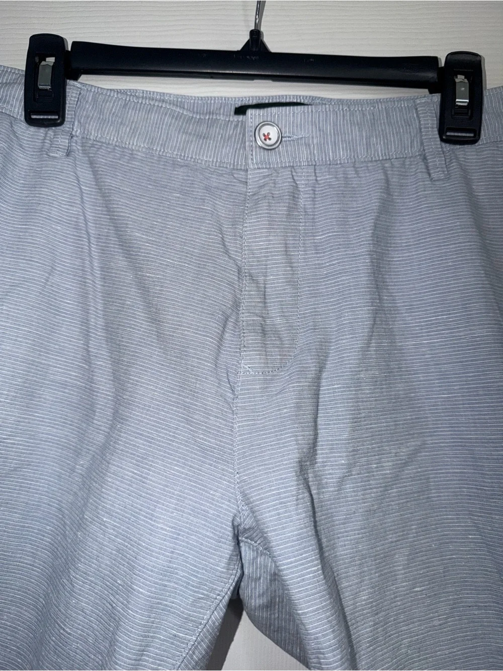 Rodd & Gunn men’s blue and white striped pattern shorts size 40 woven in Italy